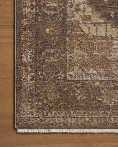 Expertly crafted as a power-loomed polyester area rug with traditional and distressed artistry, the Haywood HYD-03 Charcoal / Mocha Area Rug captures deep charcoal and luxurious mocha tones beautifully