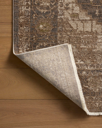 Expertly crafted as a power-loomed polyester area rug with traditional and distressed artistry, the Haywood HYD-03 Charcoal / Mocha Area Rug captures deep charcoal and luxurious mocha tones beautifully
