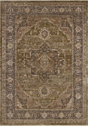 The Haywood HYD-03 Moss / Charcoal Area Rug brings lush moss and deep charcoal character and traditional and distressed flair to your home in a power-loomed polyester area rug