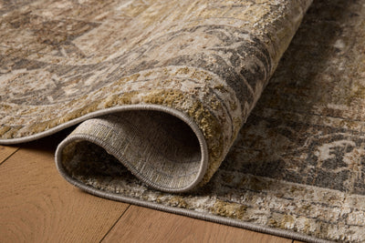 The Haywood HYD-03 Moss / Charcoal Area Rug brings lush moss and deep charcoal character and traditional and distressed flair to your home in a power-loomed polyester area rug