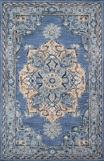 Momeni Ibiza IBI-1 Denim Hand Tufted Area Rug