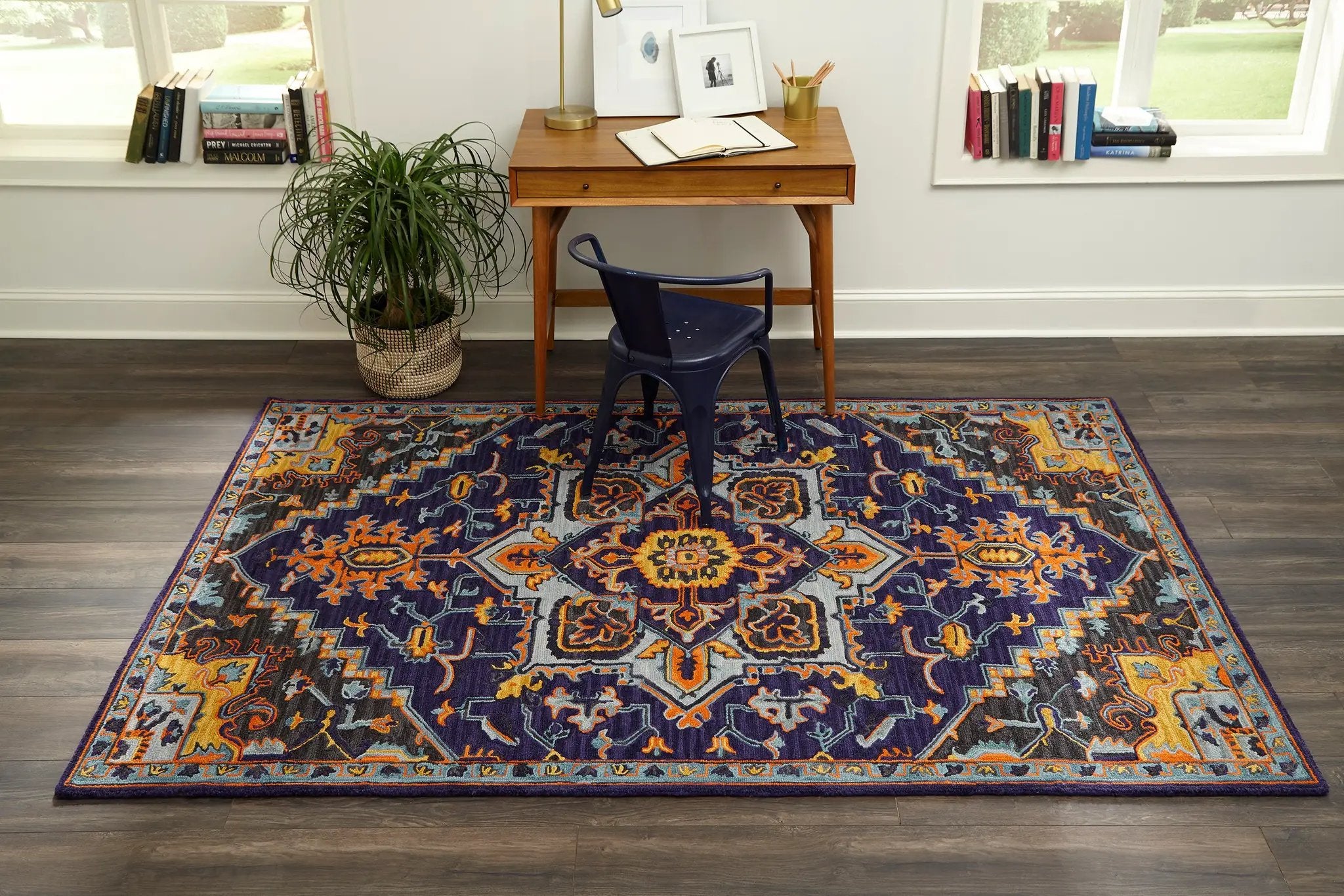 Ibiza IBI-2 Navy Area Rug by Momeni