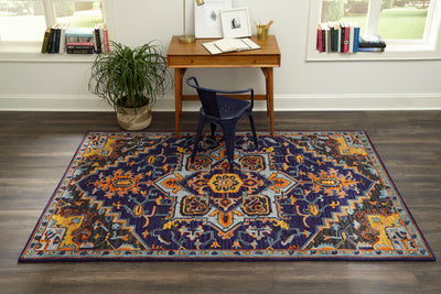 Momeni Ibiza IBI-2 Navy Hand Tufted Area Rug