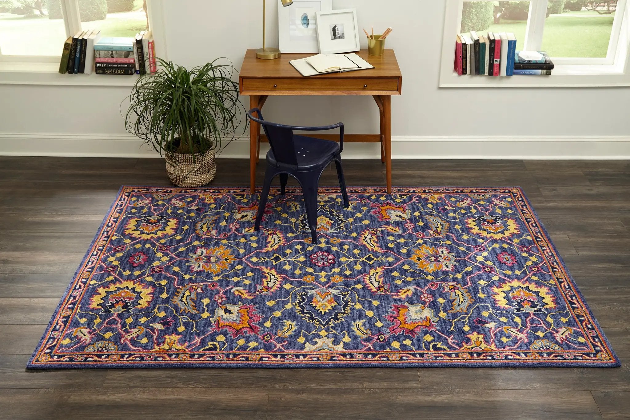 Ibiza IBI-3 Blue Area Rug by Momeni
