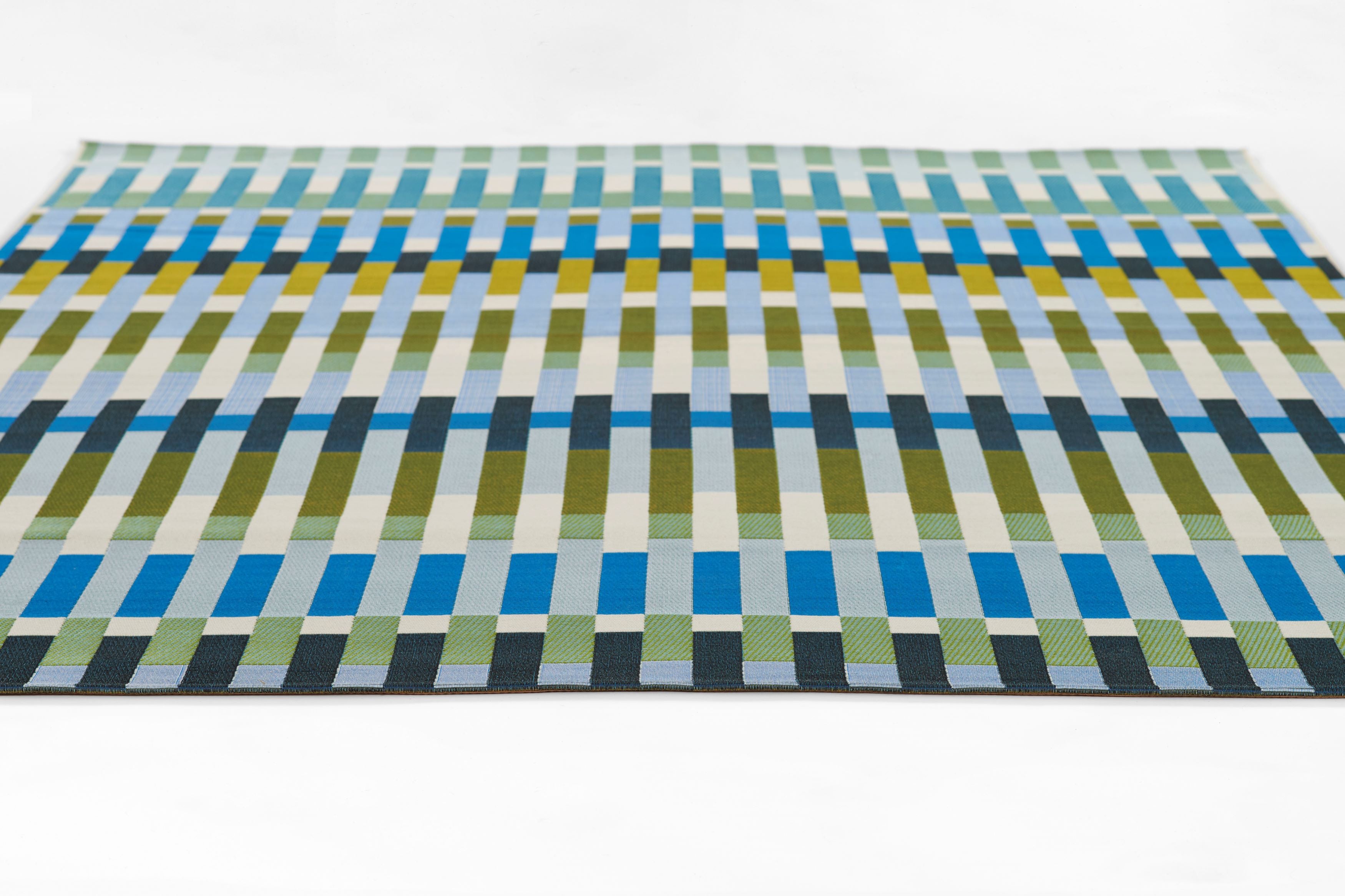 Novogratz x Momeni Iconic ICN-2 Blue Area Rug