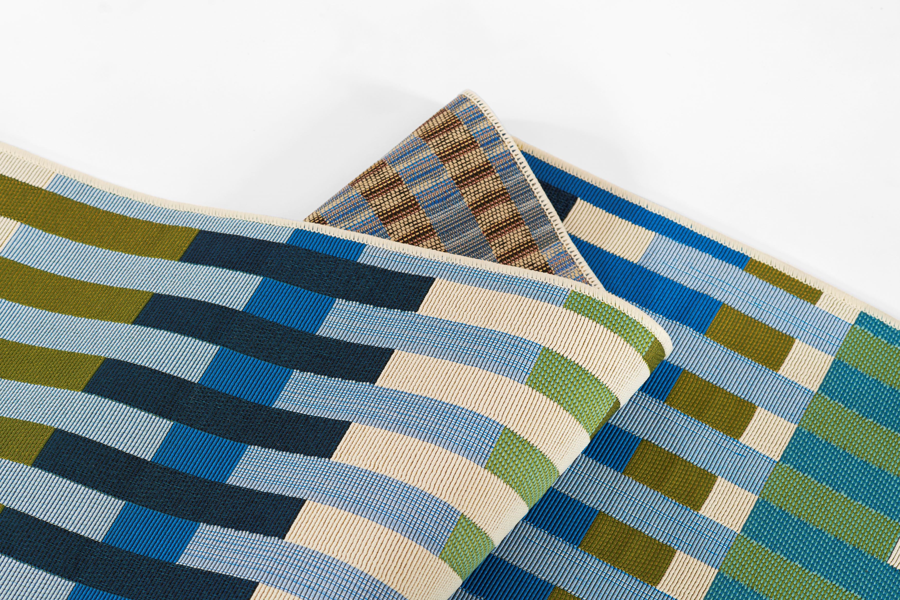 Novogratz x Momeni Iconic ICN-2 Blue Area Rug