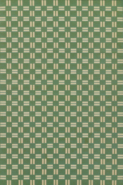 Icon ICN-3 Green Area Rug from Novogratz x Momeni Icon Collection; mid-century geometric beige pattern.
