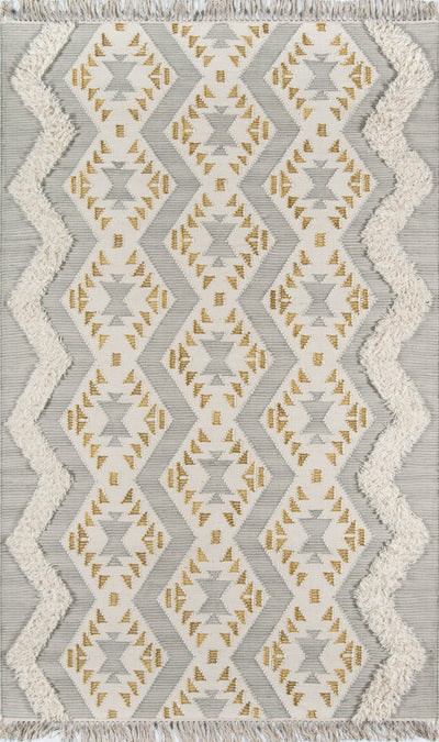 Novogratz Indio IND-1 Gray Hand Woven Area Rug by Momeni