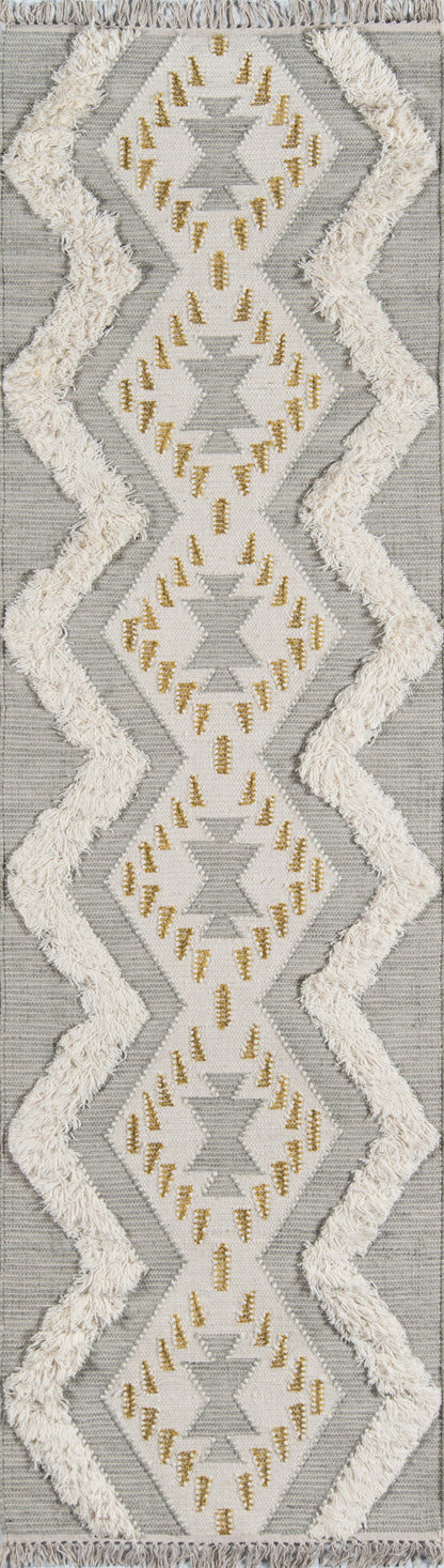 Novogratz Indio IND-1 Gray Hand Woven Area Rug by Momeni