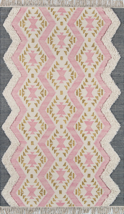 Novogratz Indio IND-1 Pink Hand Woven Area Rug by Momeni