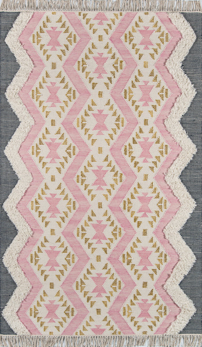 Novogratz Indio IND-1 Pink Hand Woven Area Rug by Momeni