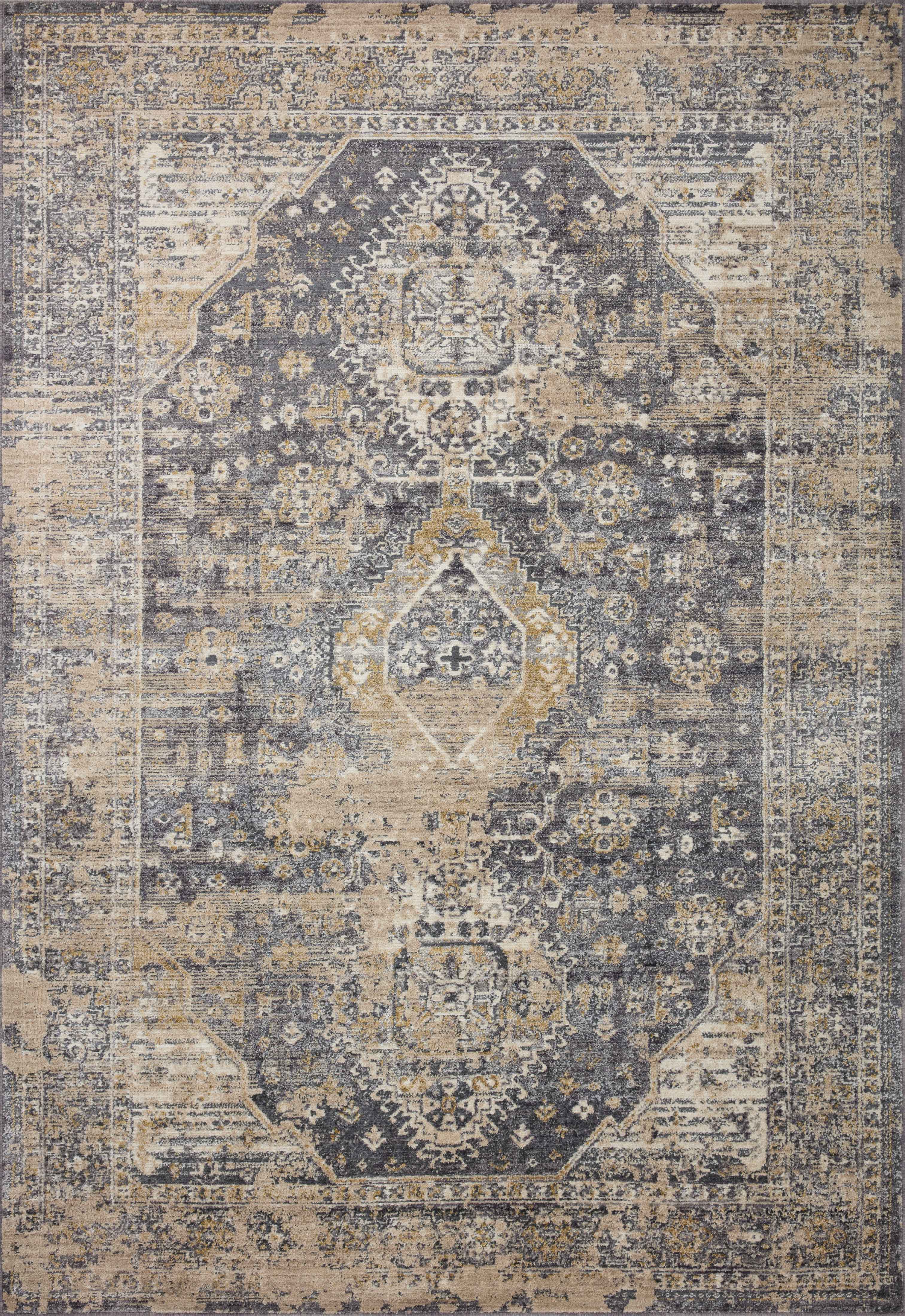 Loloi Indra INA-03 Charcoal / Natural Area Rug