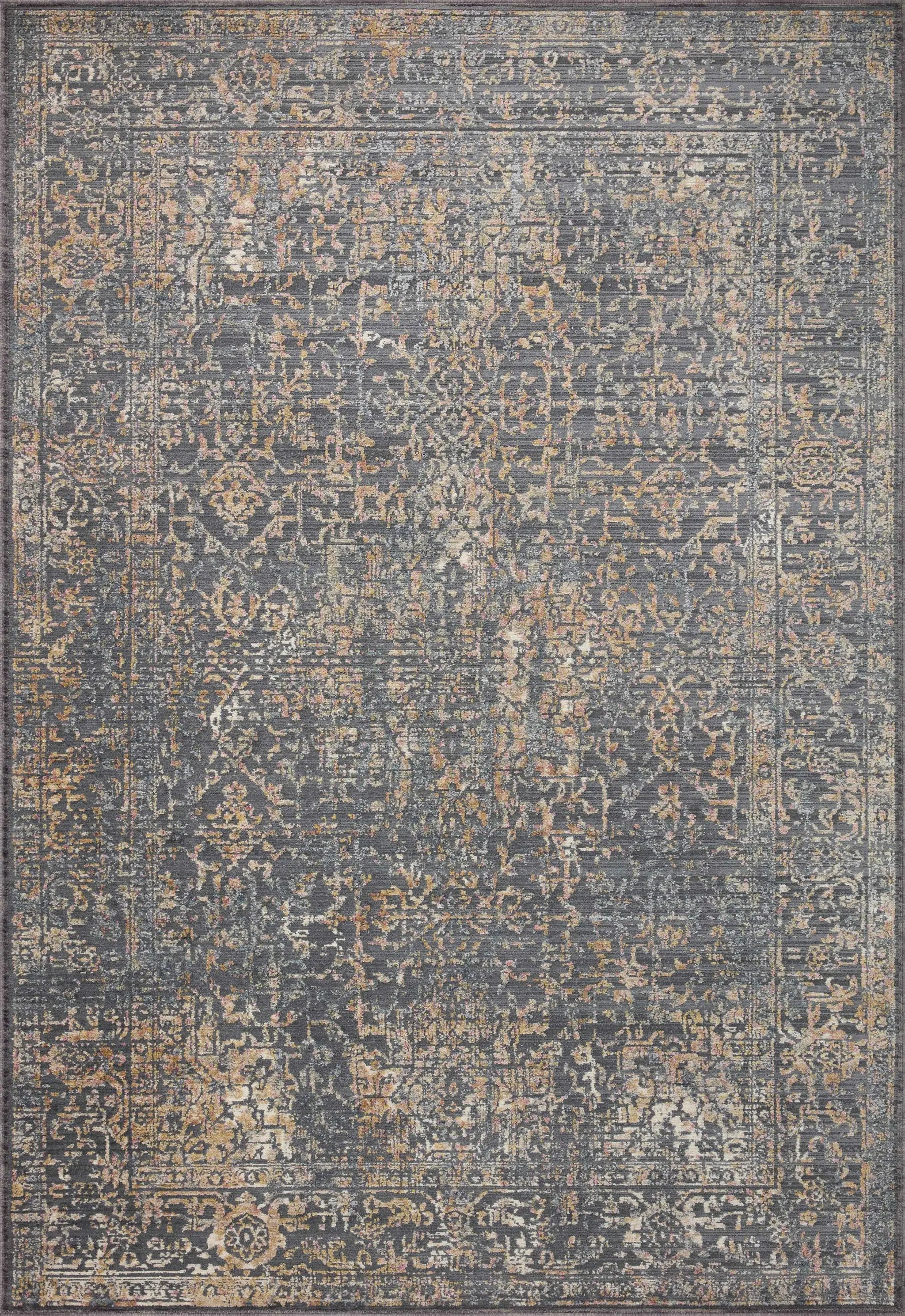 Indra INA-05 Graphite / Sunset Area Rug by Loloi