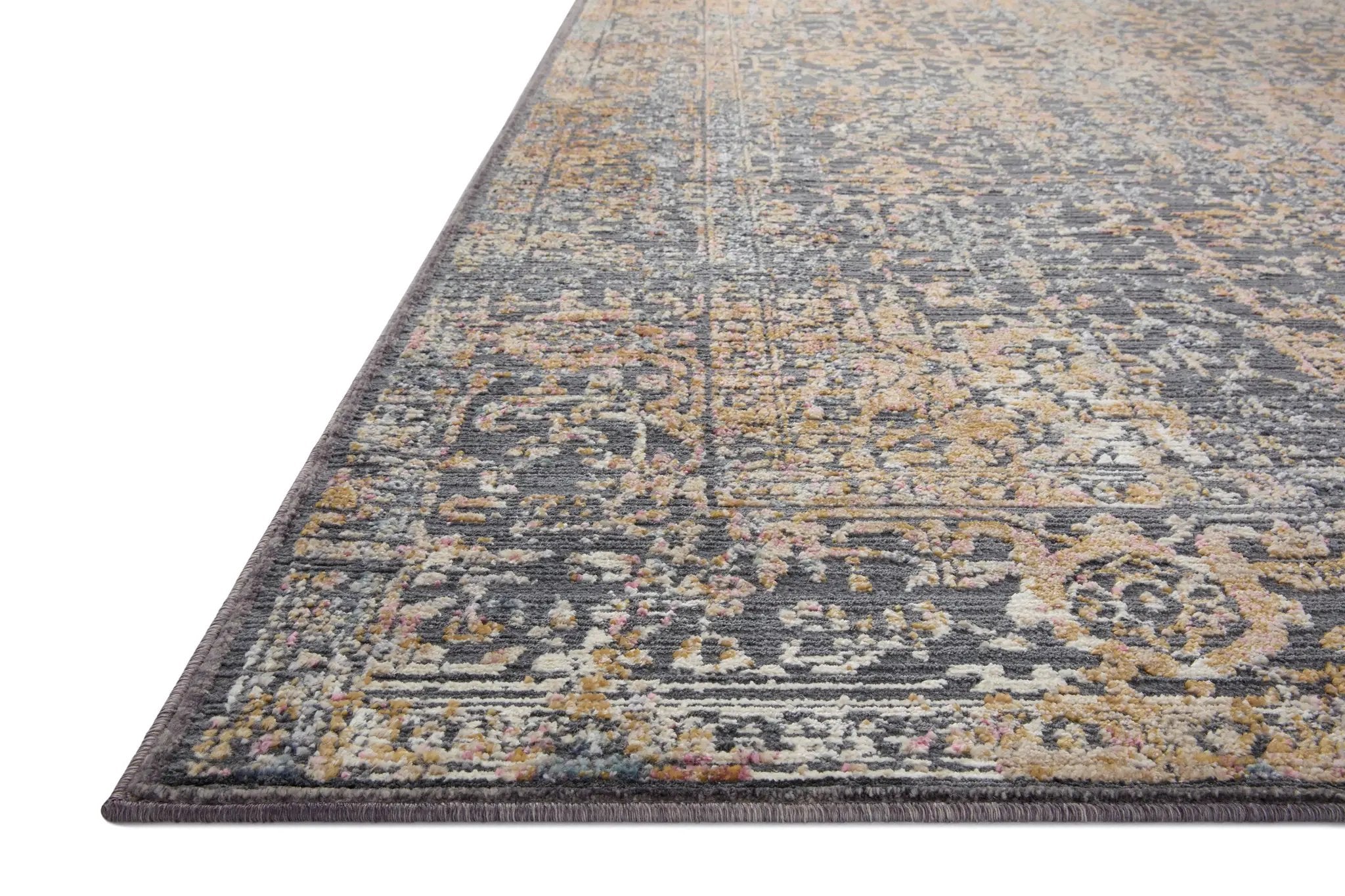 Indra INA-05 Graphite / Sunset Area Rug by Loloi
