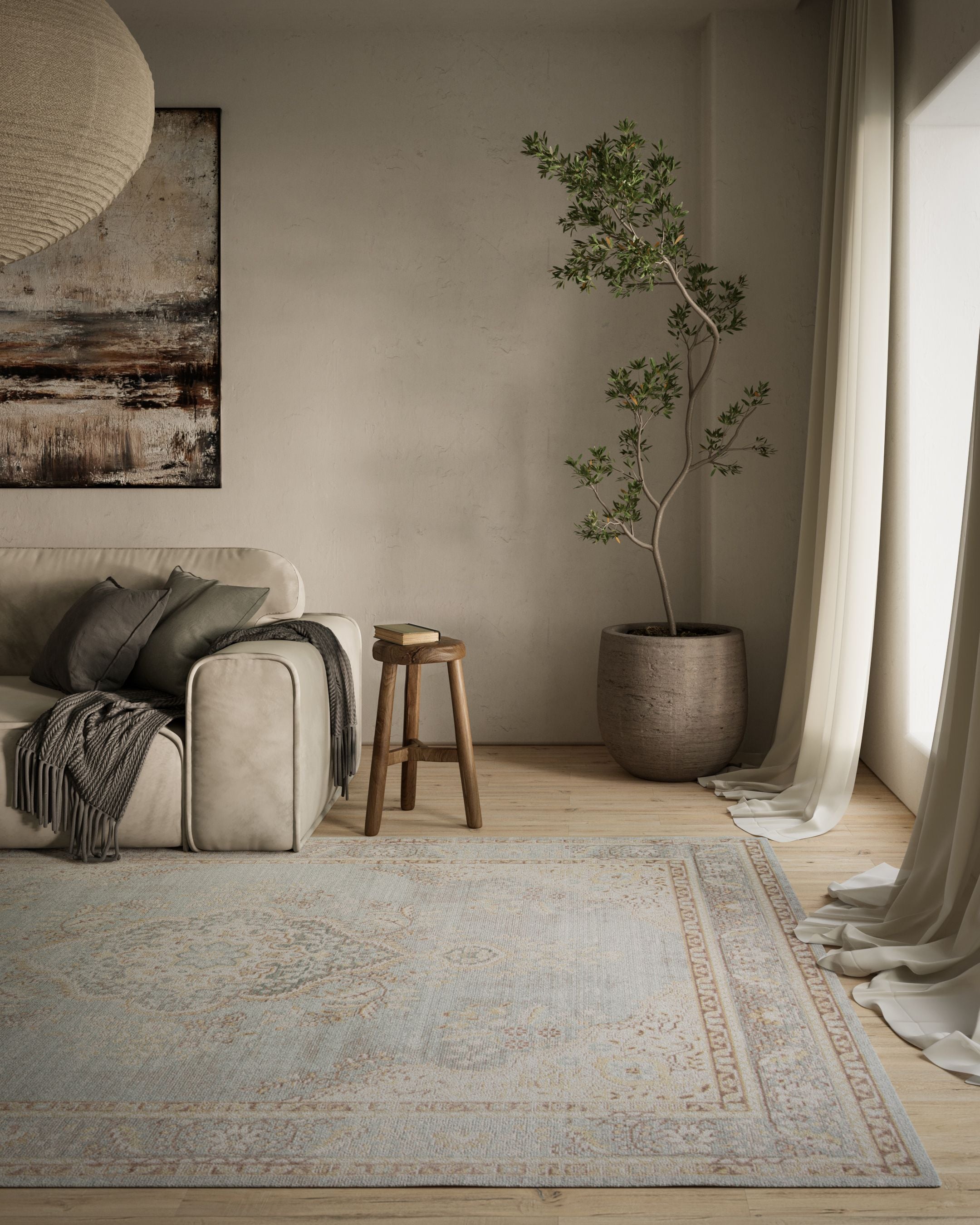Momeni Isabella ISA-1 Blue Area Rug