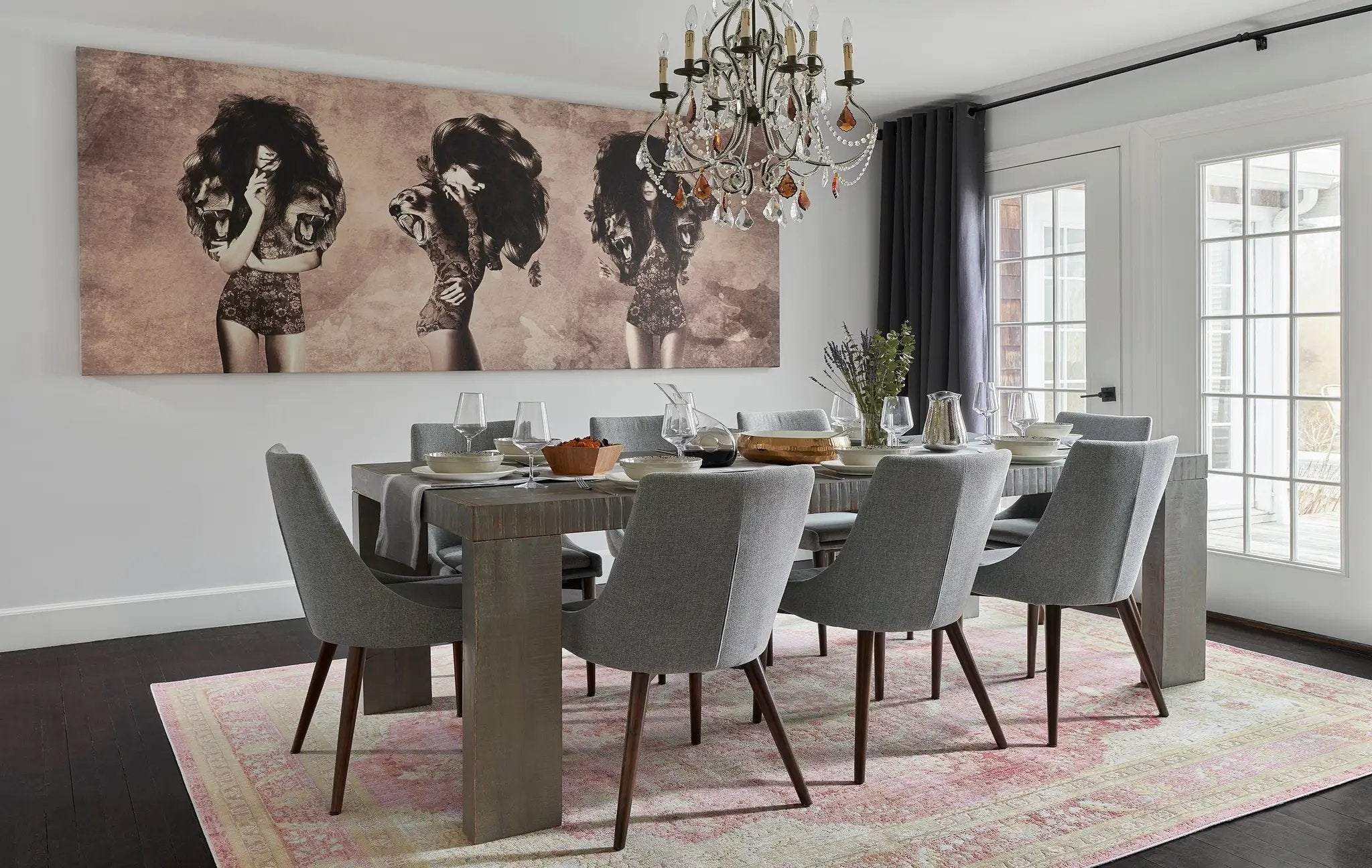 Isabella ISA-1 Pink Area Rug by Momeni
