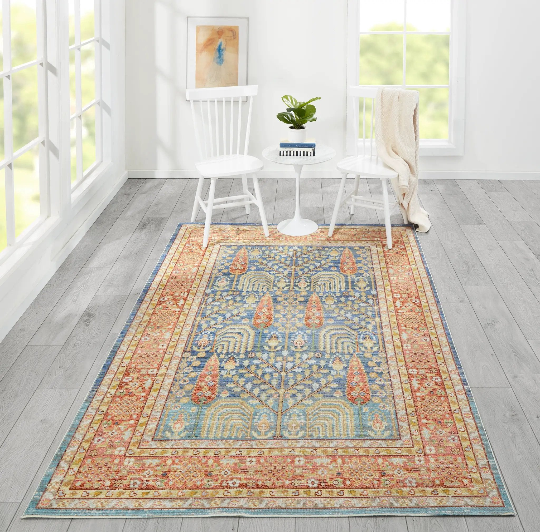 Isabella ISA-8 Blue Area Rug by Momeni