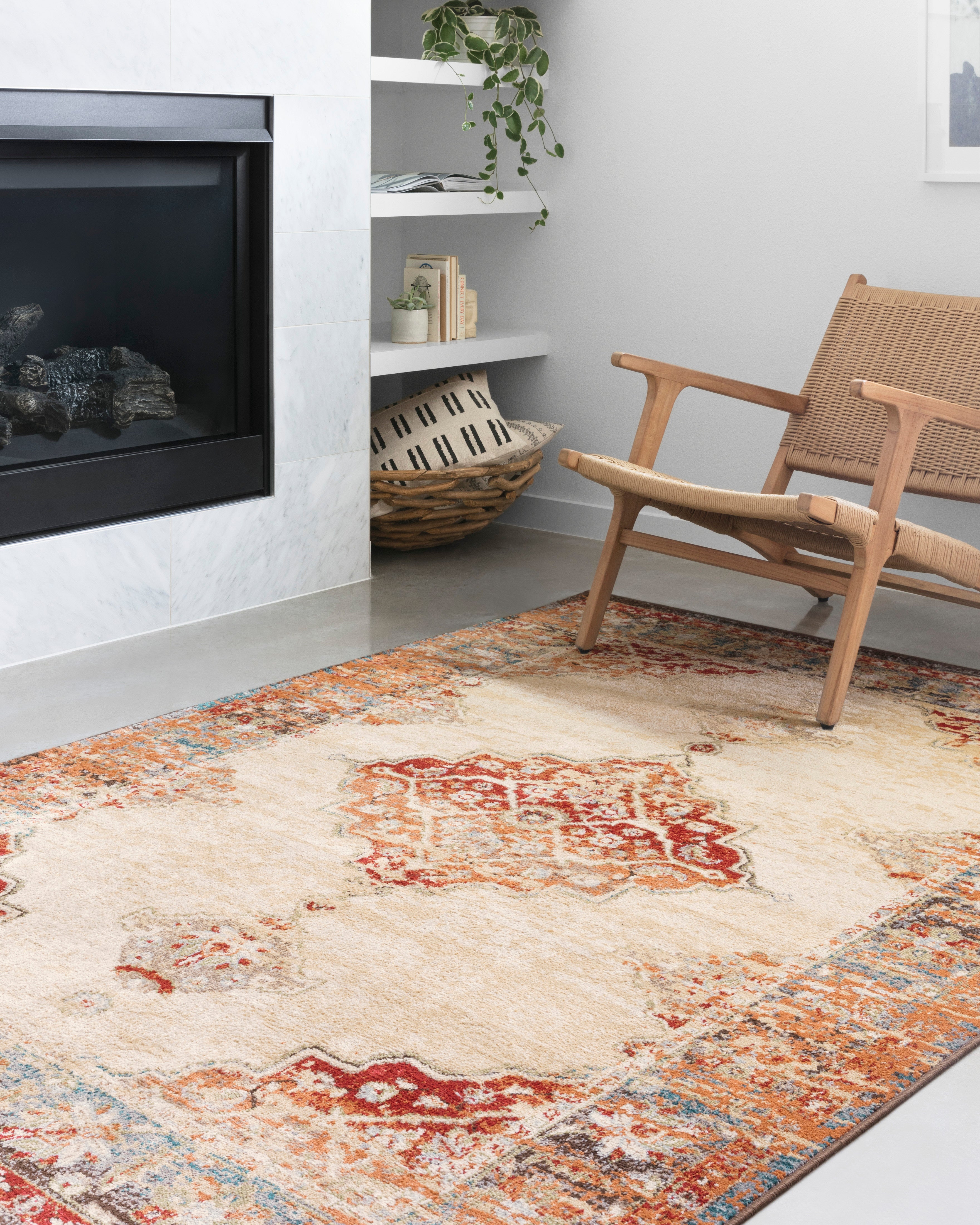 Loloi Isadora ISA-04 Ant. Ivory / Sunset Area Rug