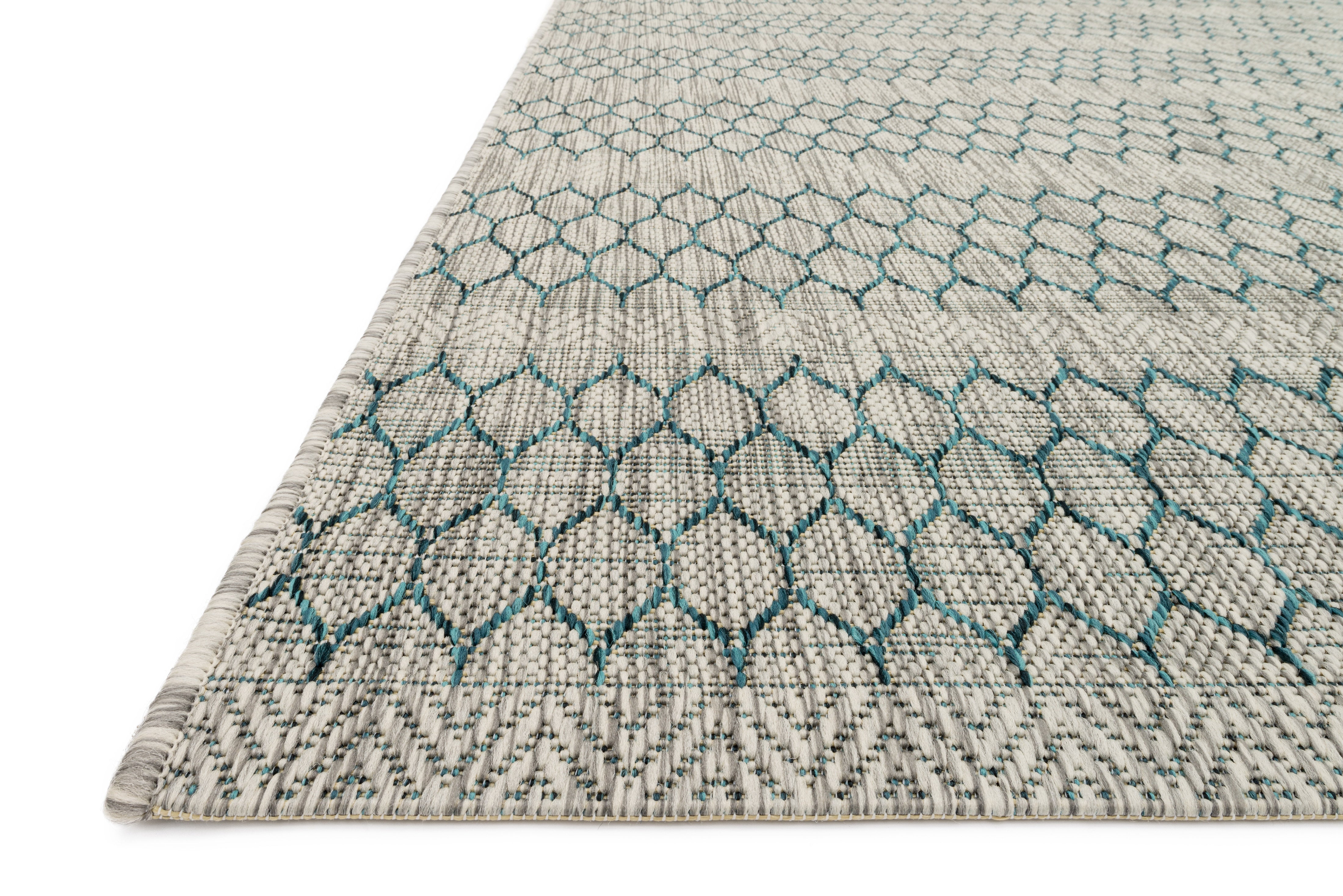 Loloi Isle IE-01 Grey / Teal Area Rug