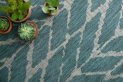 Loloi Isle IE-02 Teal / Grey Area Rug