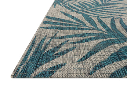 Loloi Isle IE-10 Grey / Aqua Area Rug