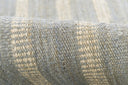 Jango JAN-1 Blue Area Rug, hand woven jute-cotton with white vertical stripe