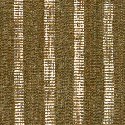 Jango JAN-1 Green Area Rug, natural jute and cotton blend with crisp stripe motif
