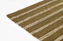 Jango JAN-1 Green Area Rug, natural jute and cotton blend with crisp stripe motif