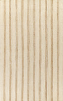 Jango JAN-1 Ivory Area Rug, hand woven jute-cotton with camel-toned stripe accent