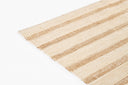 Jango JAN-1 Ivory Area Rug, hand woven jute-cotton with camel-toned stripe accent