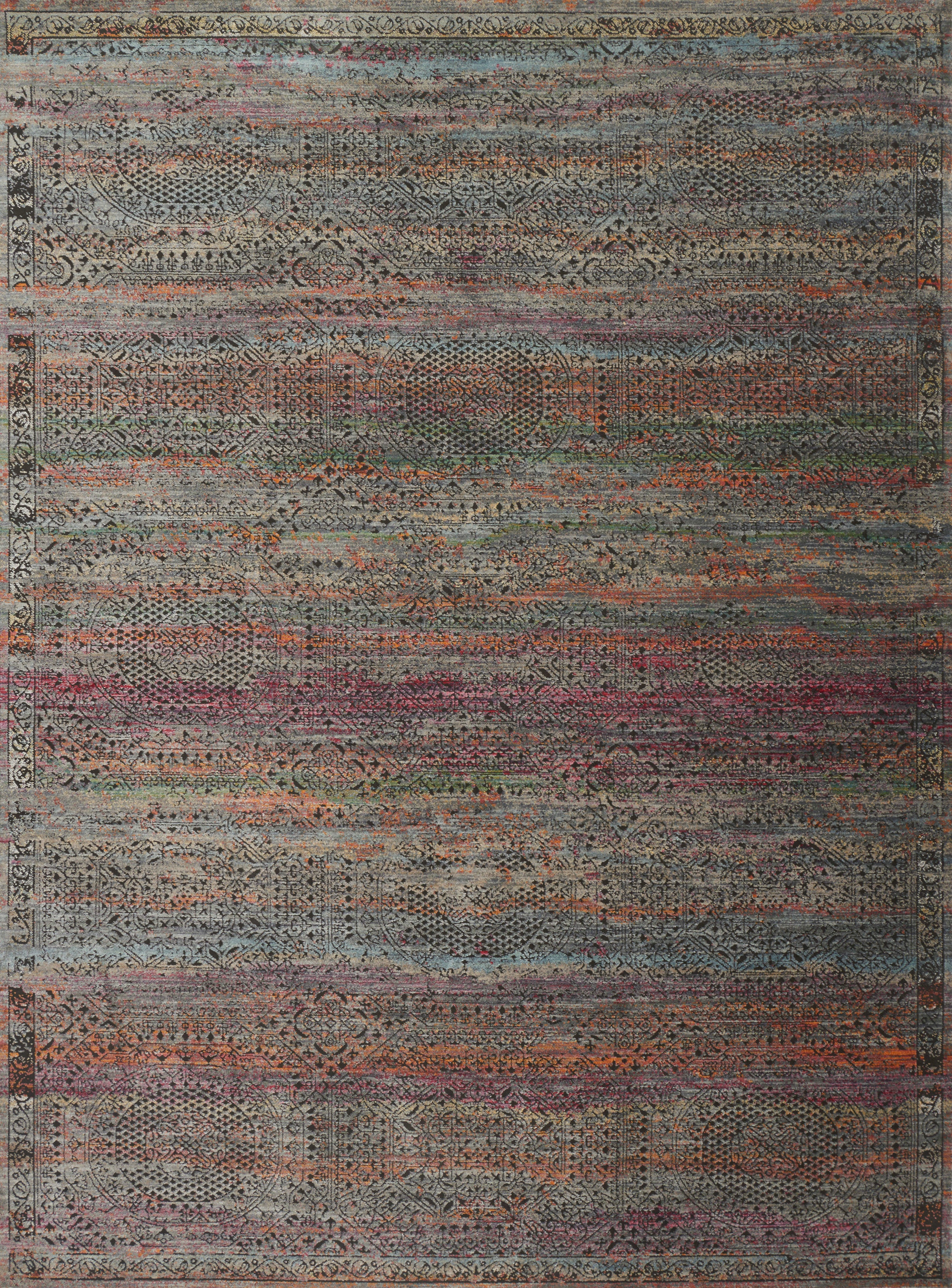 Loloi Javari JV-02 Charcoal / Sunset Area Rug