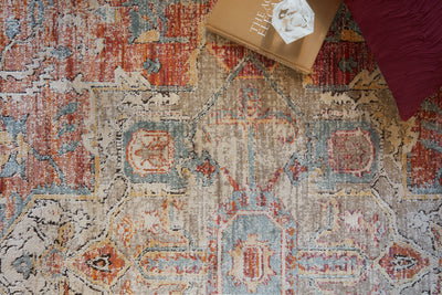 Loloi Javari JV-08 Berry / Sunrise Area Rug