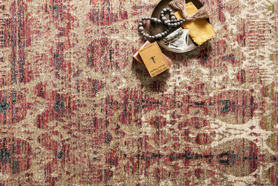 Loloi Javari JV-10 Drizzle / Berry Area Rug