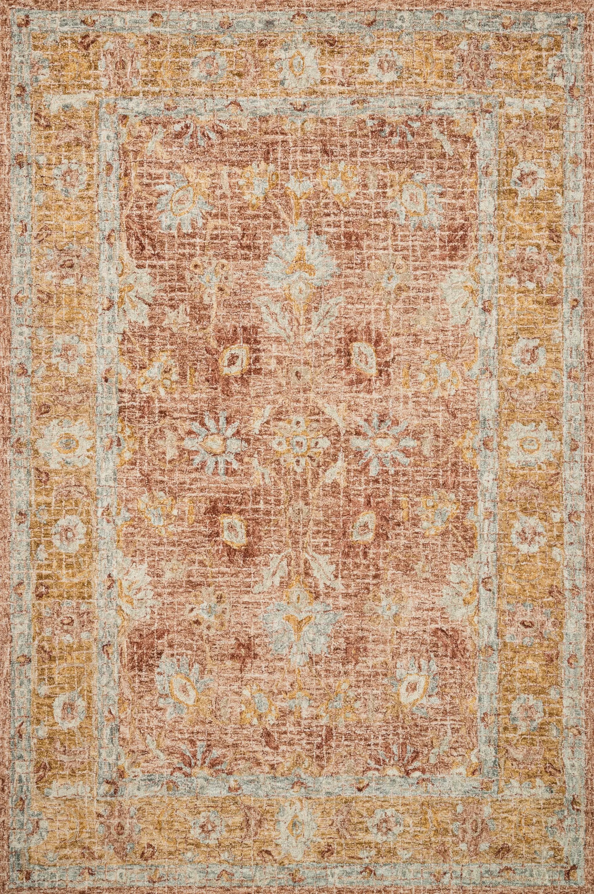 Julian JI-04 Terracotta / Gold Area Rug by Loloi
