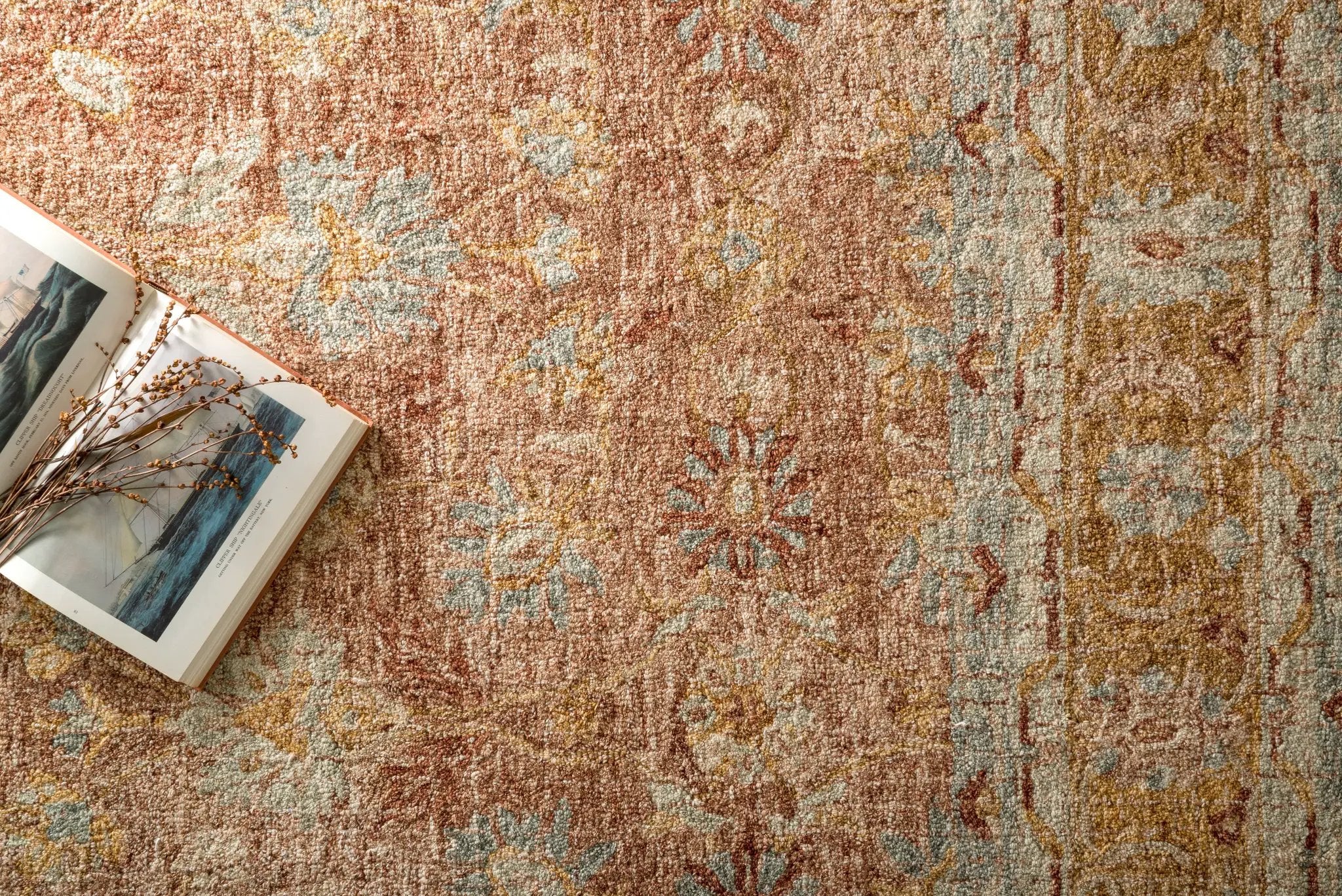 Julian JI-04 Terracotta / Gold Area Rug by Loloi