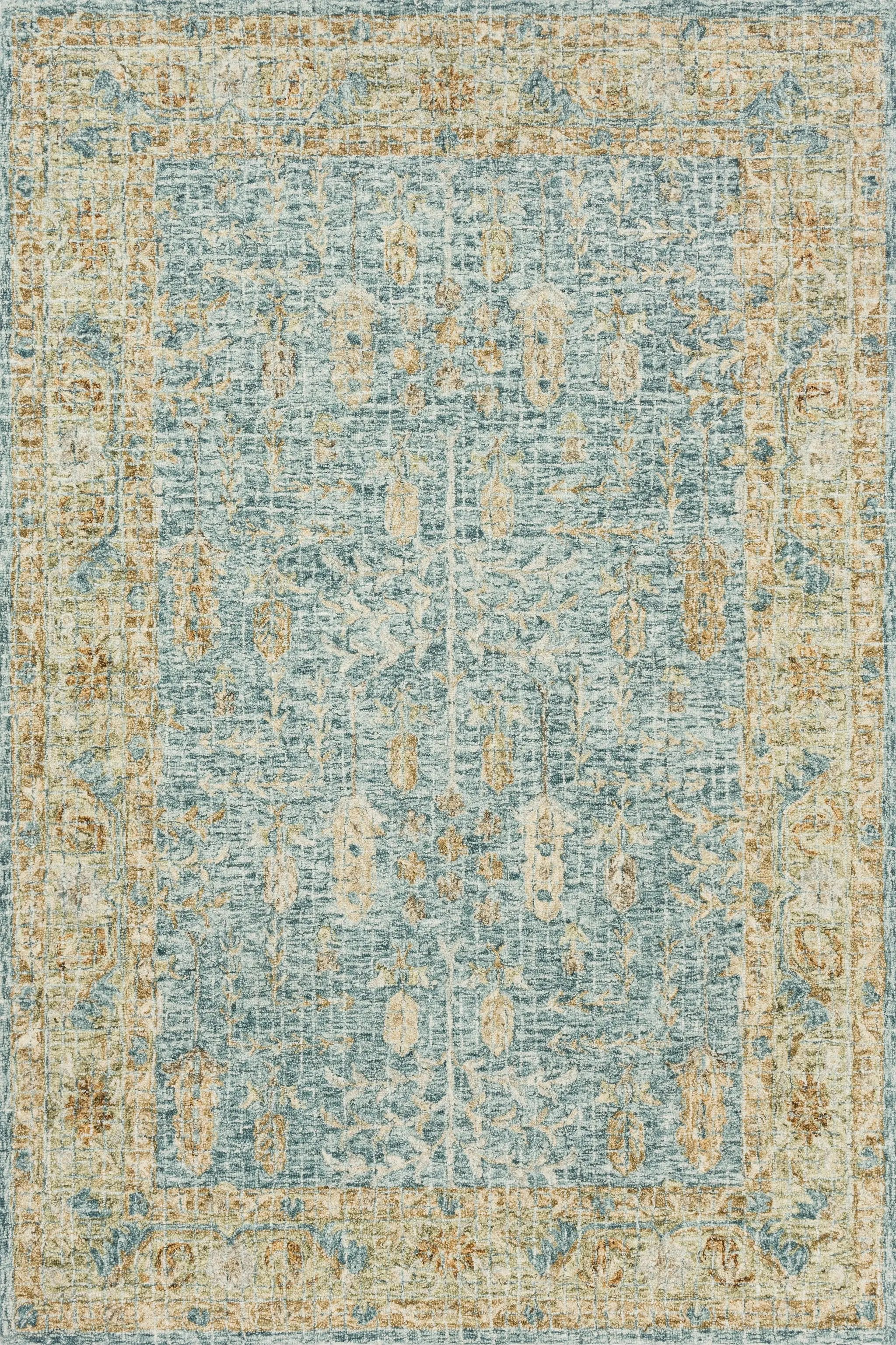 Julian JI-05 Blue / Gold Area Rug by Loloi