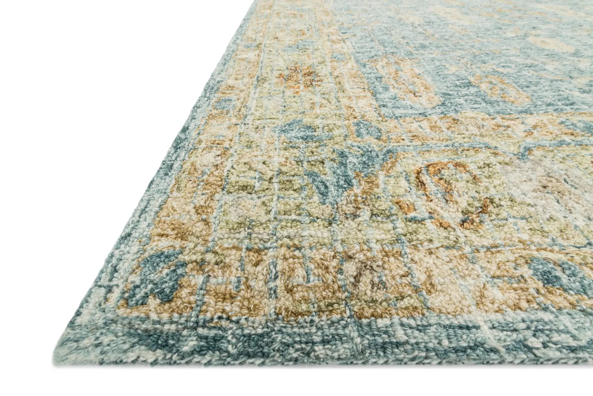 Julian JI-05 Blue / Gold Area Rug by Loloi