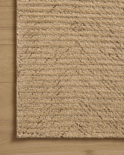 The Kai KAI-01 Beige Area Rug brings warm beige character and ribbed flair to your home in a hand-tufted wool area rug