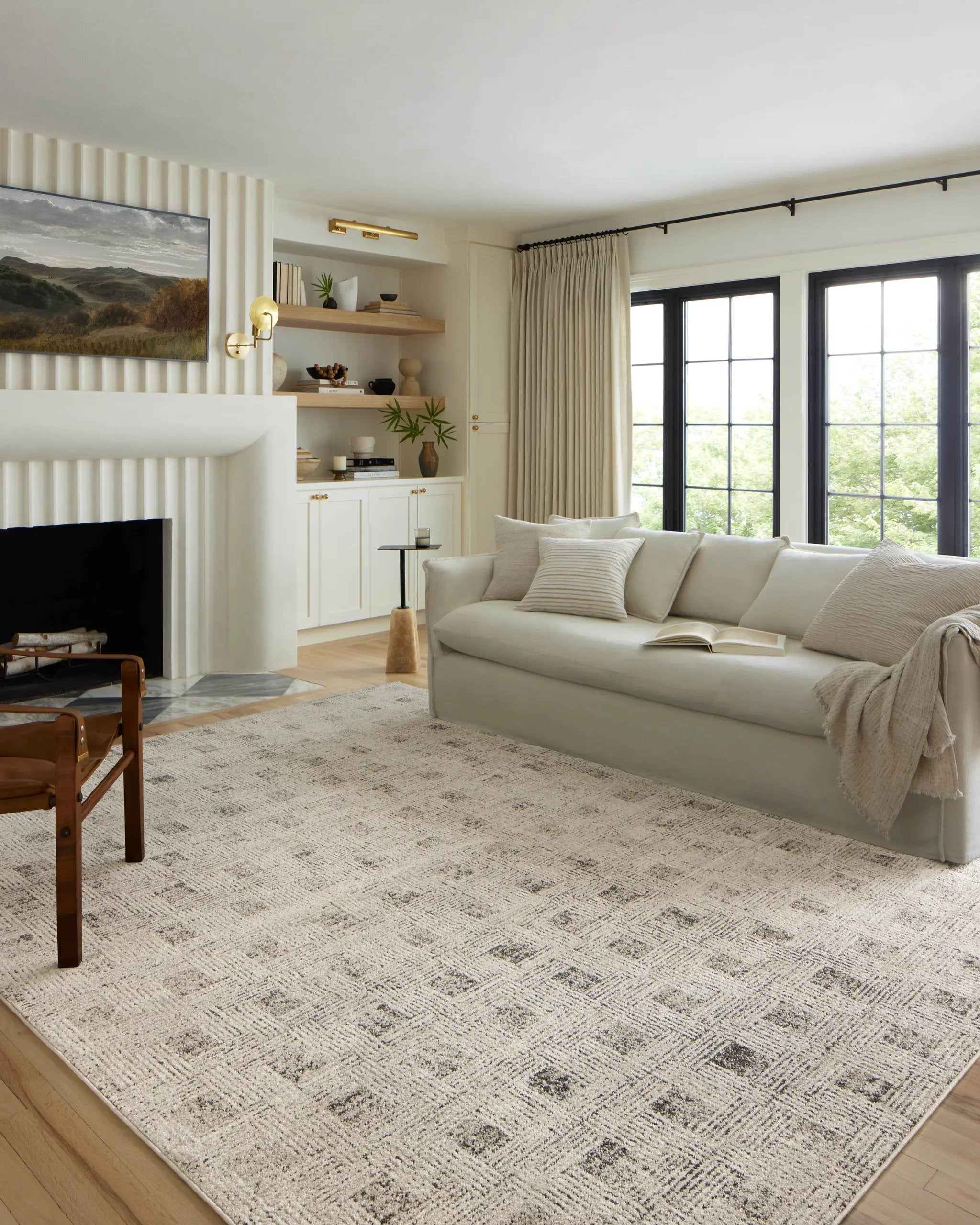 Kamala KAM-01 Grey / Graphite Area Rug by Loloi