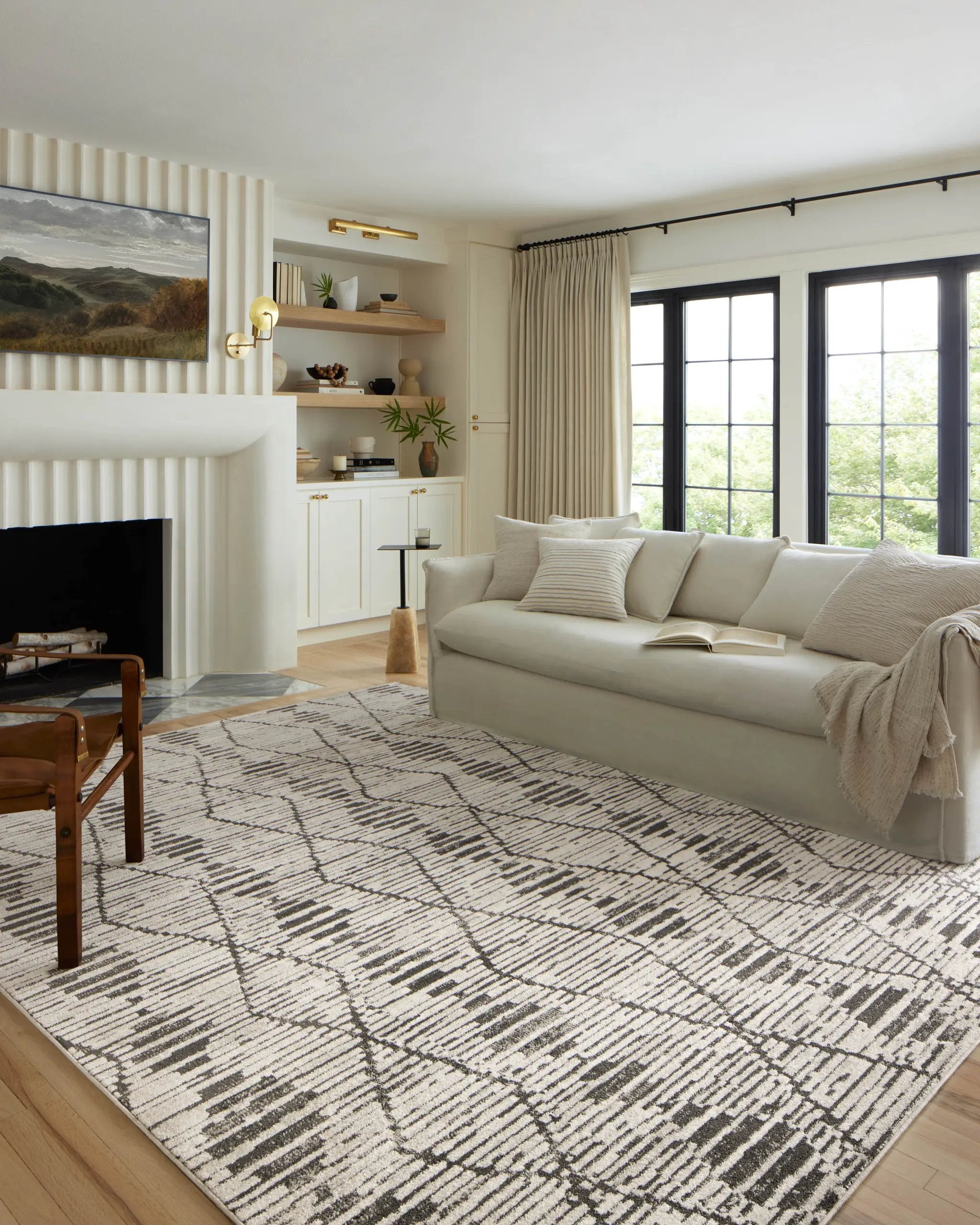 Kamala KAM-02 Charcoal / Dove Area Rug by Loloi