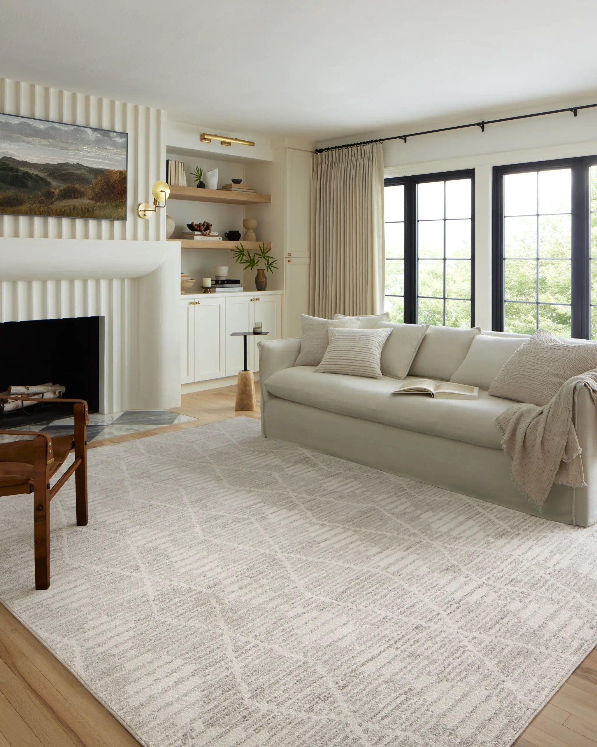 Kamala KAM-02 Ivory / Silver Area Rug by Loloi