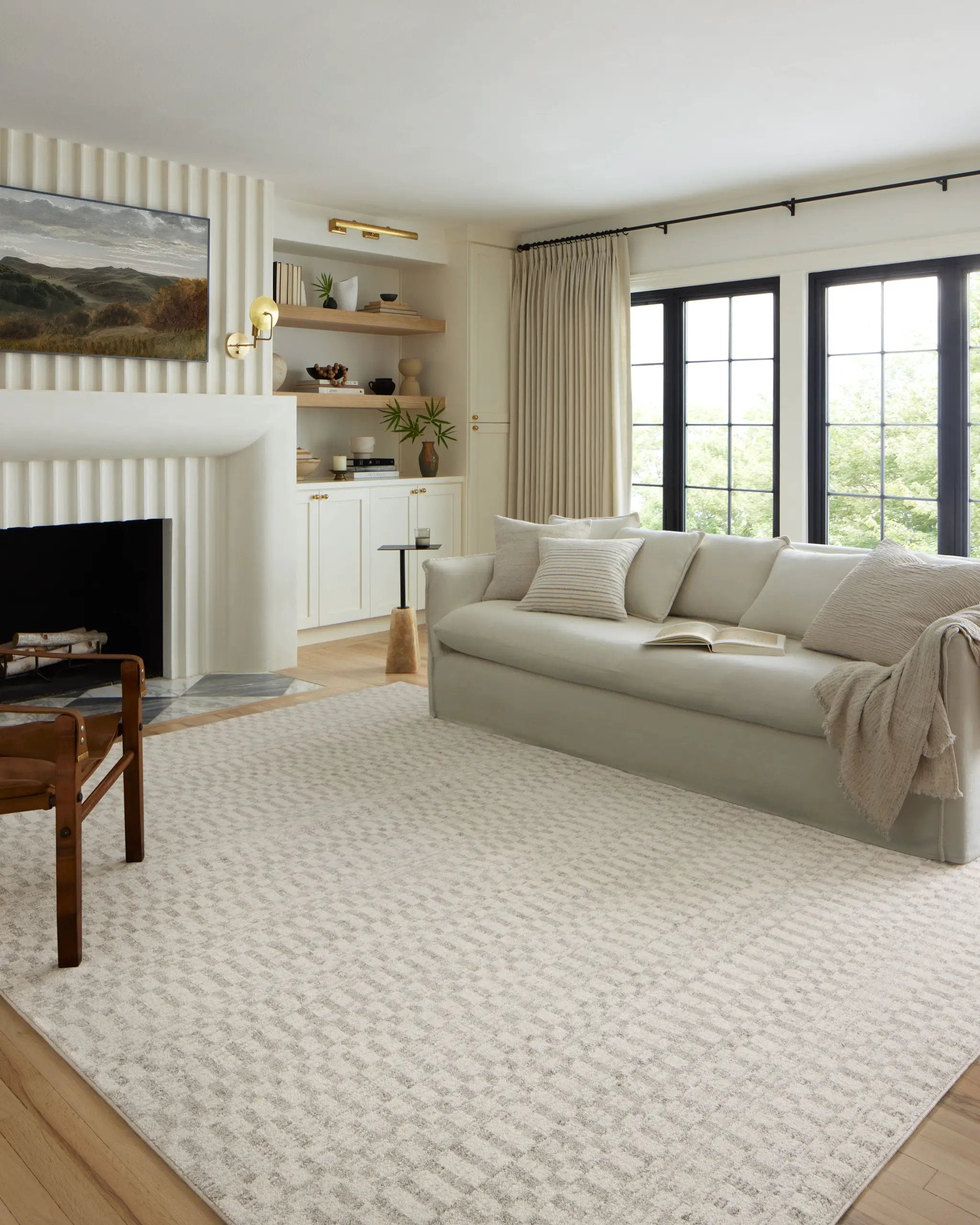 Kamala KAM-05 Ivory / Grey Area Rug by Loloi