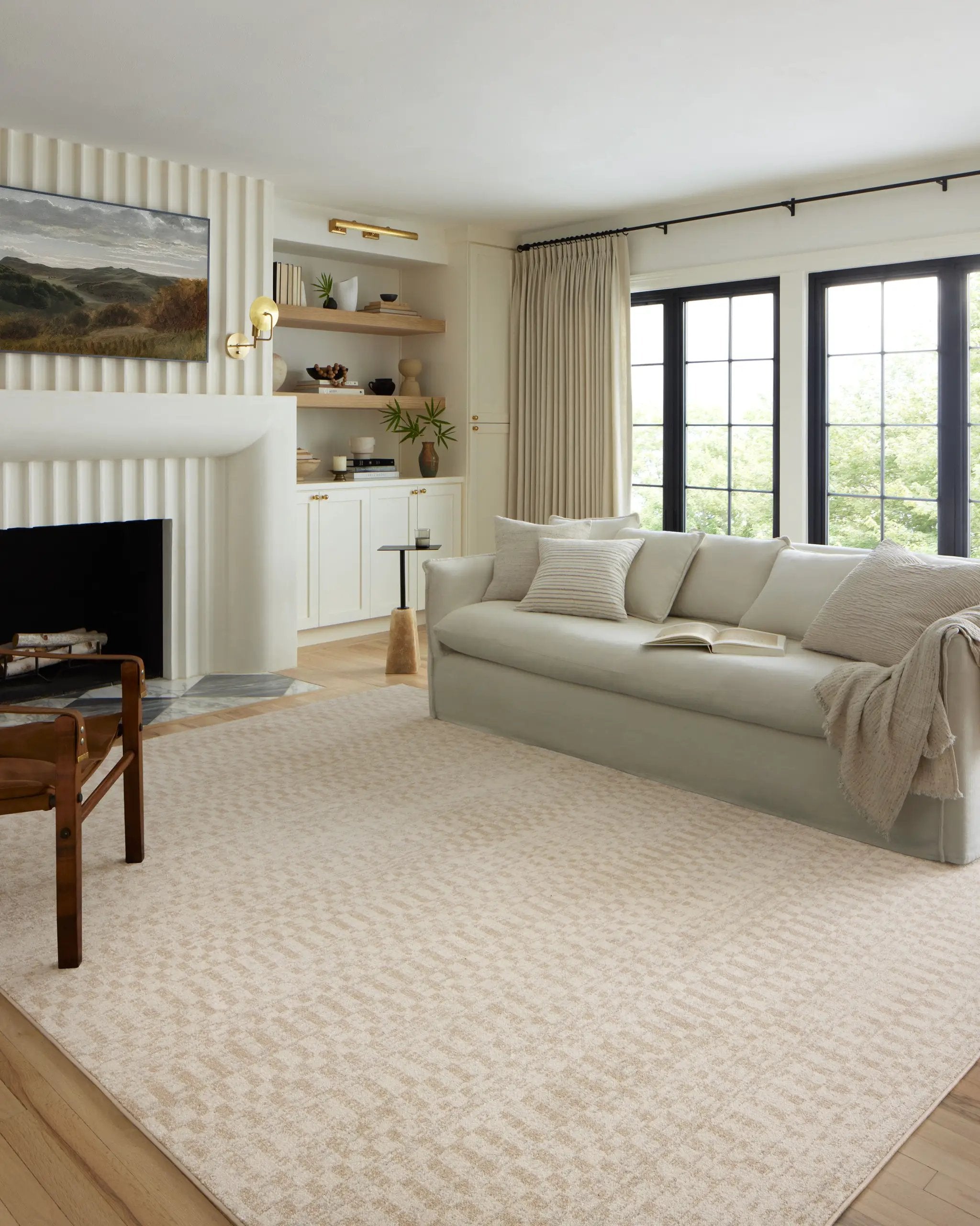 Kamala KAM-05 Ivory / Natural Area Rug by Loloi