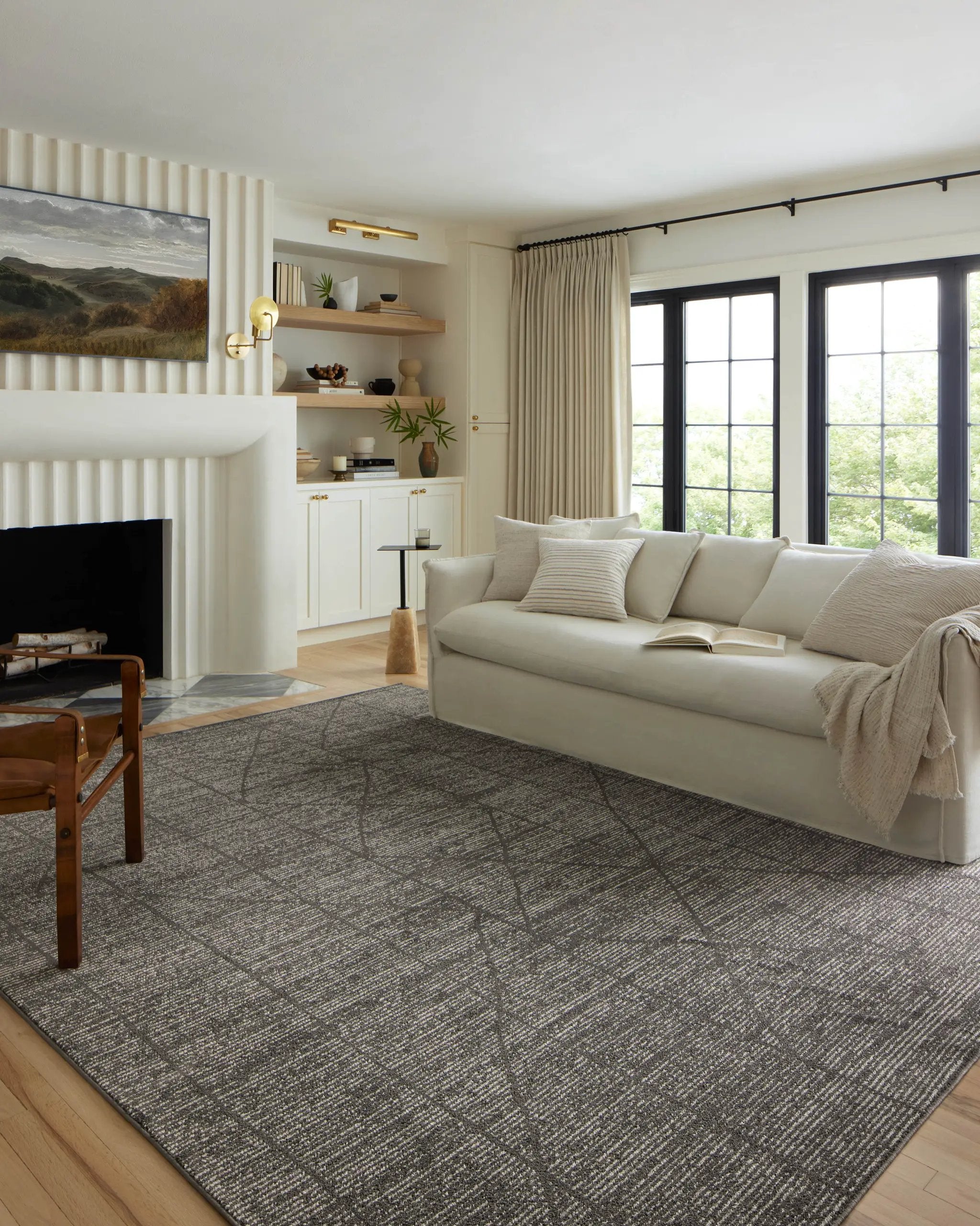 Kamala KAM-06 Charcoal / Ivory Area Rug by Loloi