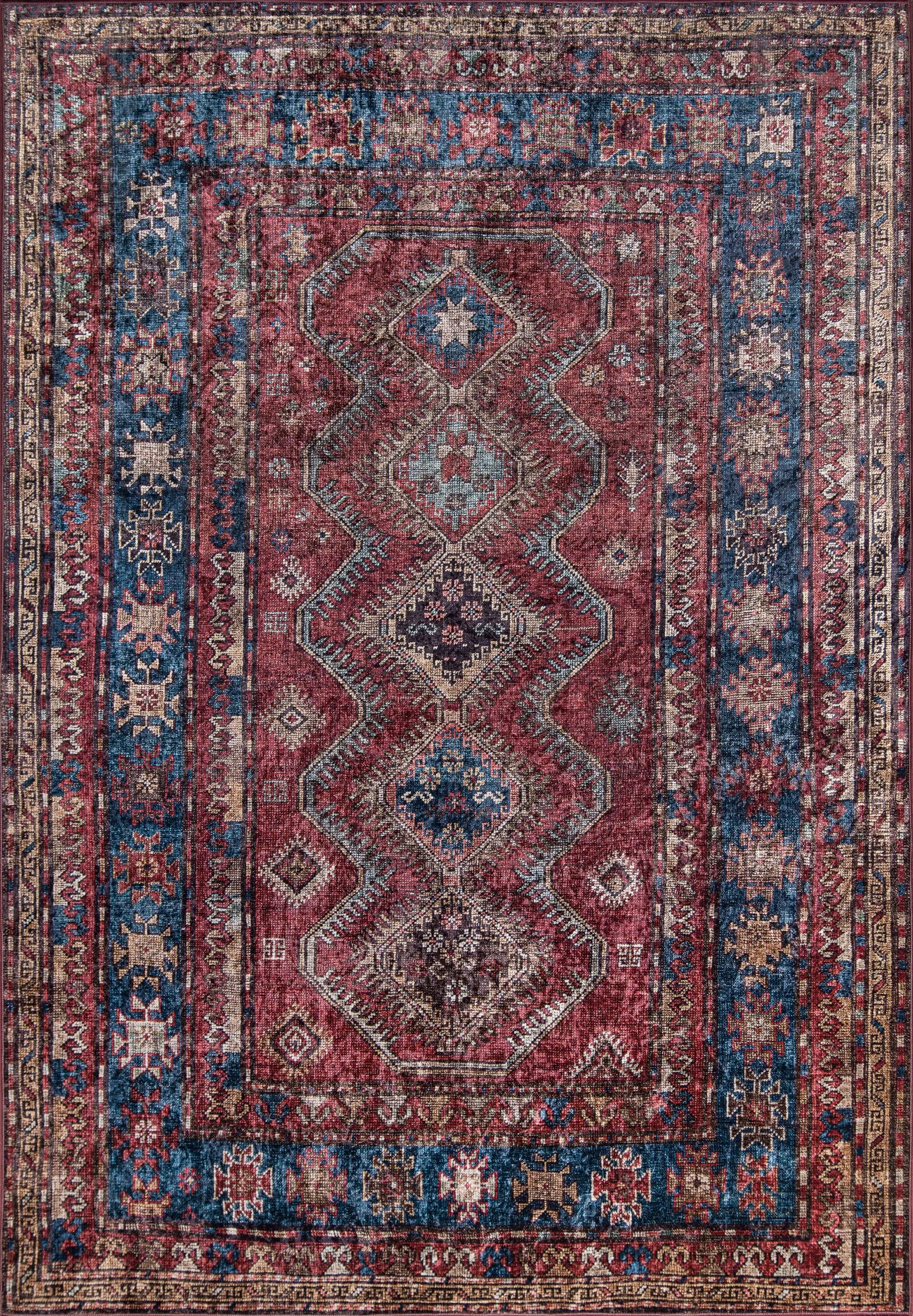 Karachi KAR-1 Burgundy Area Rug by Momeni