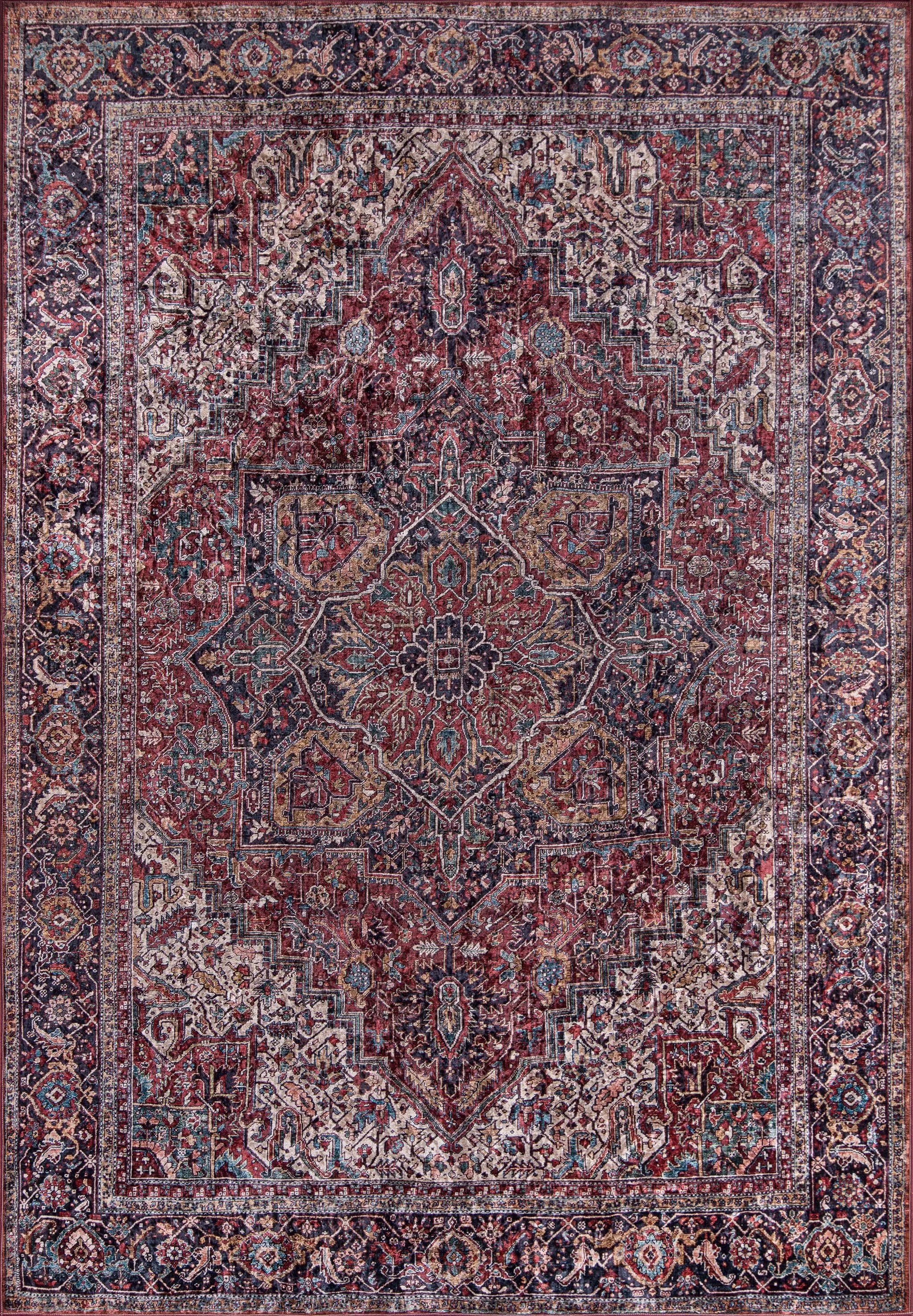 Karachi KAR-4 Burgundy Area Rug by Momeni