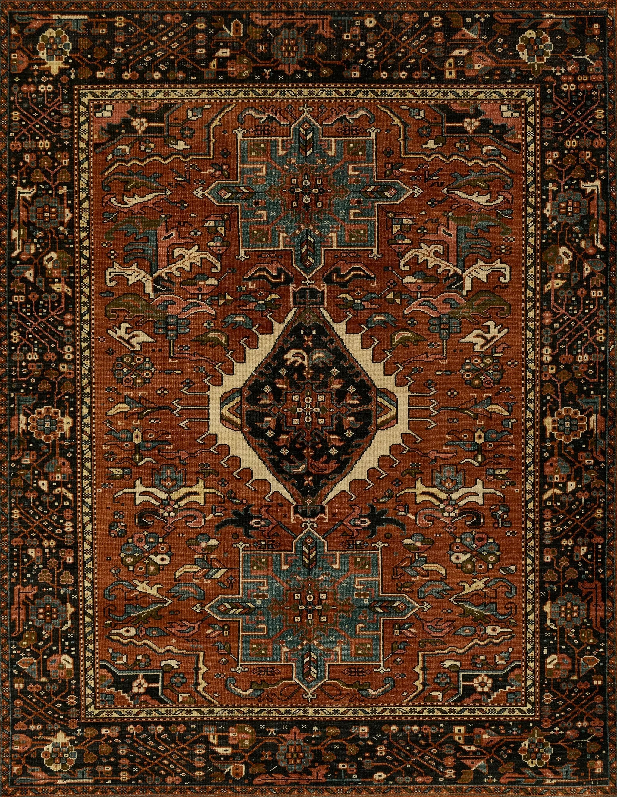 Karajeh KAJ-1 Red Area Rug by Momeni