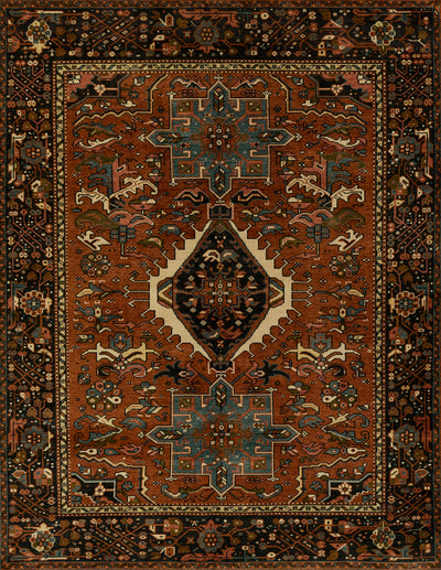 Momeni Karajeh KAJ-1 Red Hand Knotted Area Rug