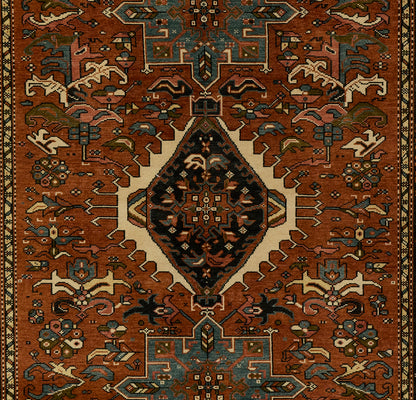Momeni Karajeh KAJ-1 Red Hand Knotted Area Rug