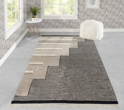 Novogratz Karl KRL-1 Black Hand Woven Area Rug by Momeni